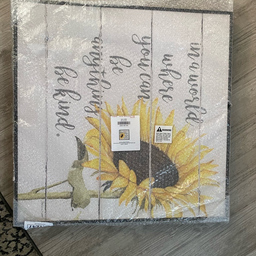 Sunflower Decor “In world where you can be anything. Be Kind”